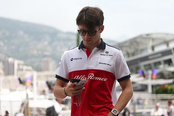 Charles Leclerc of Monaco and  Sauber Alfa Romeo   in the...