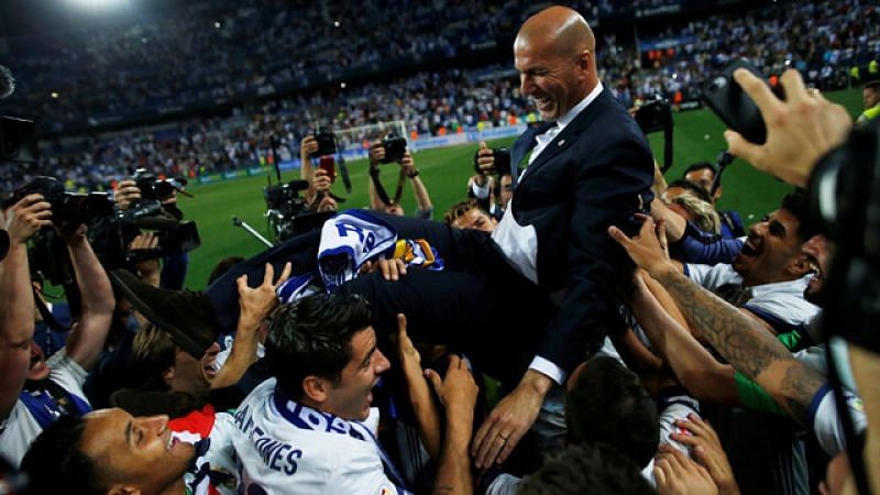 Image result for zidane la liga trophy