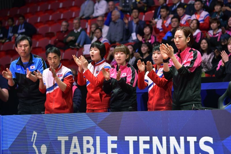 Combined Korean team takes bronze at table tennis worlds