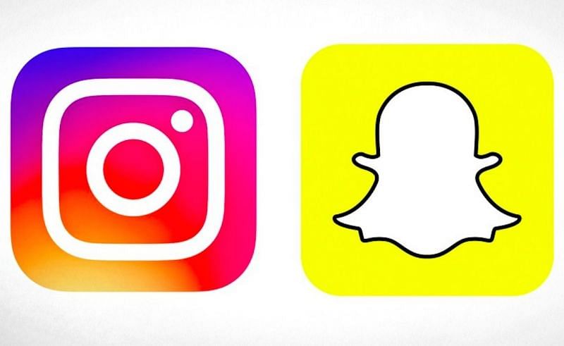 Instagram and Snapchat logos