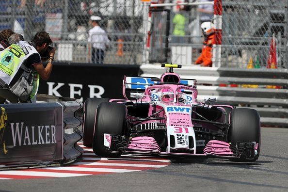 Esteban Ocon  of France and  Sahara Force India F1 Team  on...