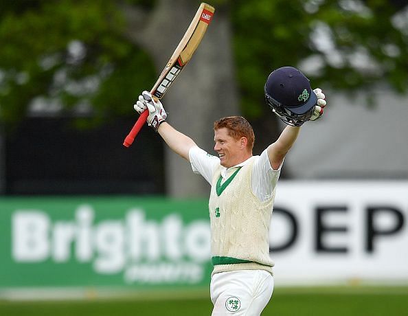 Kevin O&#039;Brien became Ireland&#039;s first centurion in Test cricket