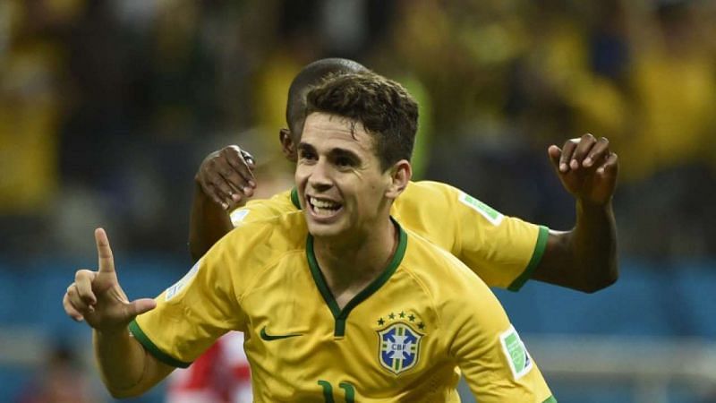 Oscar scored the last goal for Brazil at the World Cup