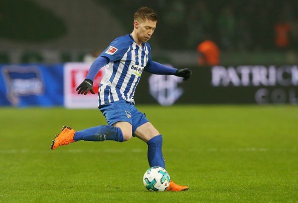 Mitchell Weiser in action for Hertha Berlin