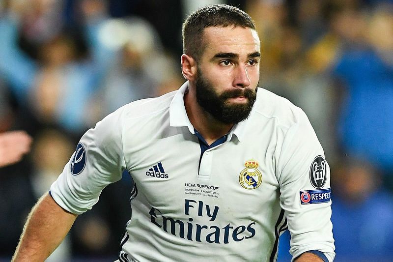 EntDani Carvajal has made the right-back birth his own since arriving in 2013 from Bayer Leverkusener caption