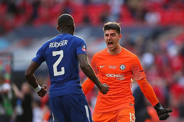 Courtois made a number of crucial saves for Chelsea