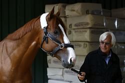 Justify tests soggy Pimlico track in workout for Preakness