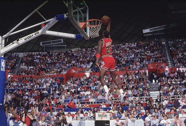 Chicago Bulls Michael Jordan, 1987 NBA Slam Dunk Contest