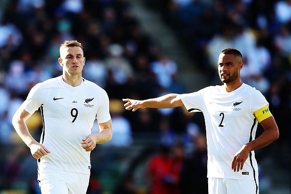 Chris Wood (L) and Winston Reid (R) have not been named in the All Whites squad.