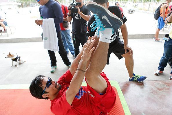 Manny Pacquiao training session