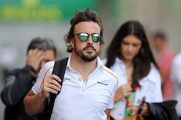 Fernando Alonso of Spain  and McLaren F1 Team in the paddock...
