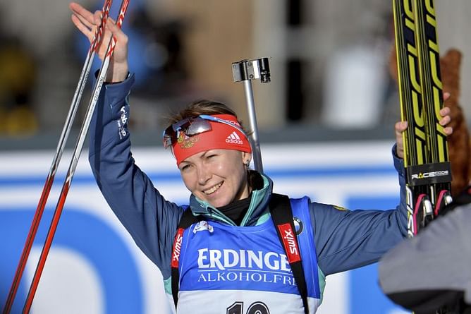 Russian biathlete banned for doping in McLaren case
