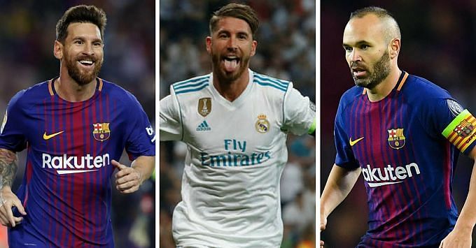 Messi, Ramos, Iniesta - Some of the veterans of the Clasico