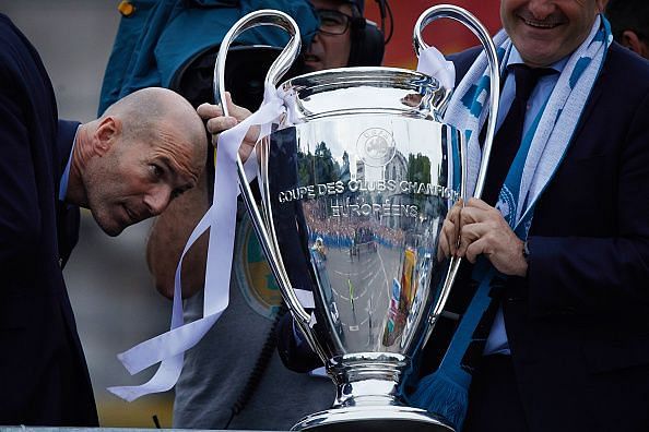 Real Madrid Celebrate After Victory In The Champions League Final Against Liverpool