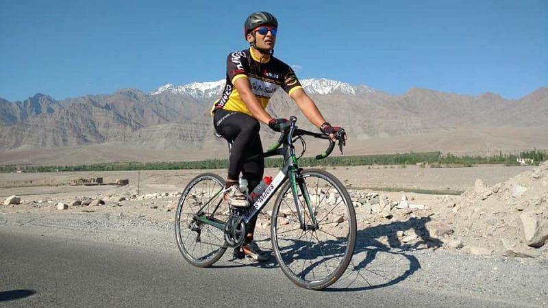 Amit Samarth during his recent expedition to Ladakh