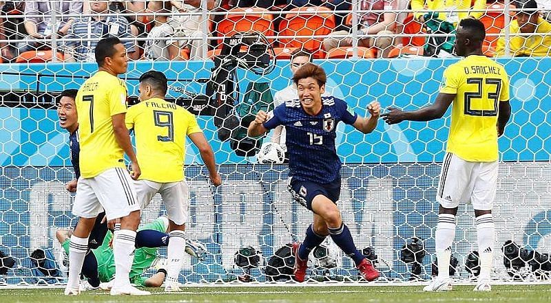Japan avenged Brazil drubbing with 2-1 win over Colombia