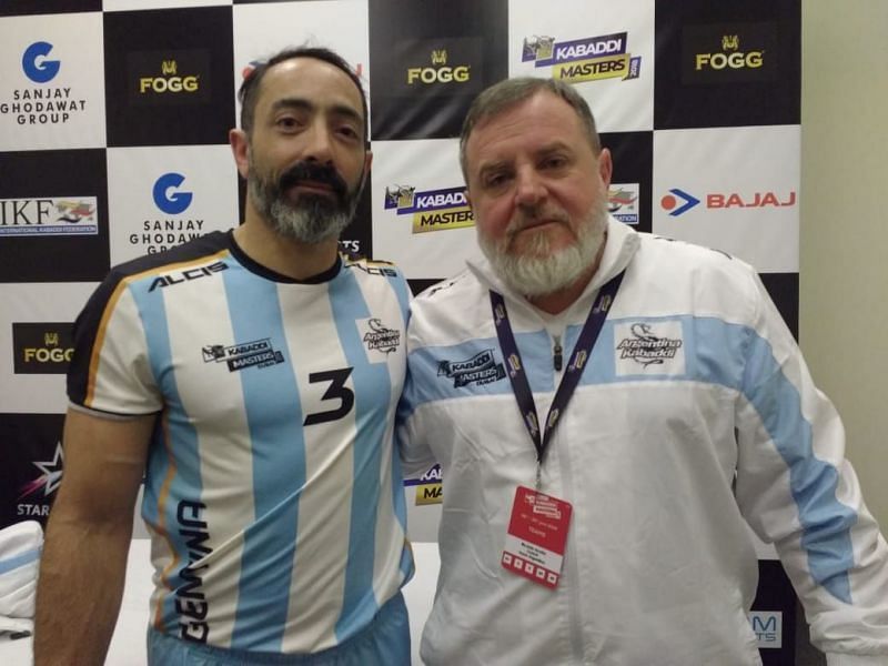 Argentinian coach Ricardo Acuna (right) had asked for technical help before their defeat to Iran 