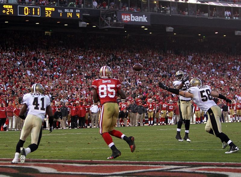 Image result for 2011 nfc divisional playoff saints 49ers