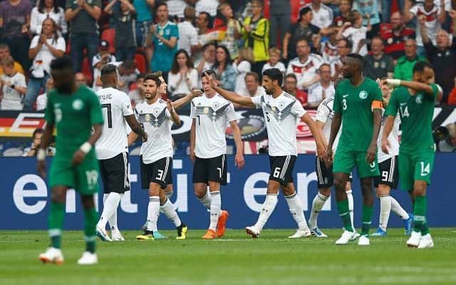 A nervy 2-1 win for defending world champions Germany