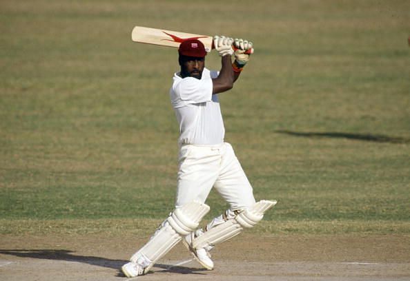 Sport. Cricket. pic: 24/2-1/3 1990. Ist Test Match in Kingston. England beat West Indies by 9 wickets. Viv Richards, West Indies. Viv Richards played in 121 Test matches for West Indies between 1974-1991 and was one of the best batsman of all time.