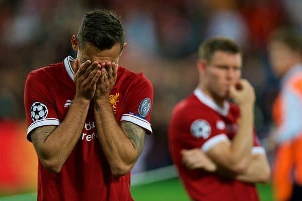 Liverpool&#039;s players were devastated after the final whistle in Kiev.