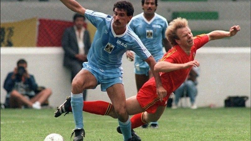 Iraq playing Belgium in Mexico 1986