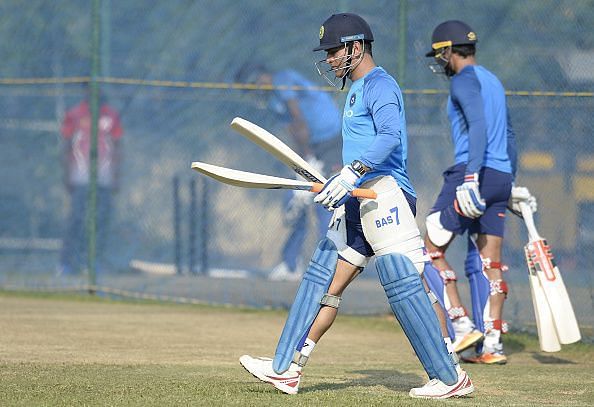 MS Dhoni and Manish Pandey practised together in the NCA nets