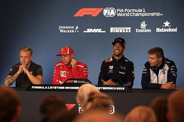 2018 Austrian Formula One Grand Prix Driver Arrivals and Press Conference Jun 28th