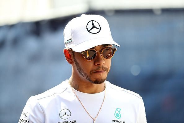 Lewis Hamilton of Mercedes AMG Petronas F1 Team in the...