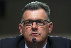 The Latest: Former USA Gymnastics president takes the Fifth