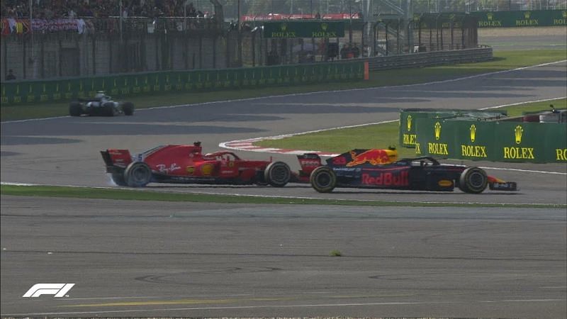 Image result for chinese grand prix 2018 vettel verstappen