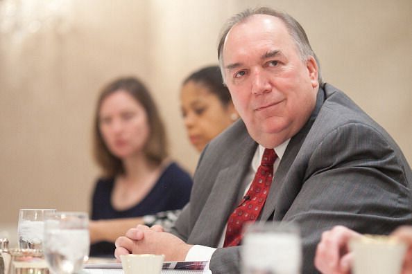 Business Roundtable President John Engler at the St. Regis Hotel