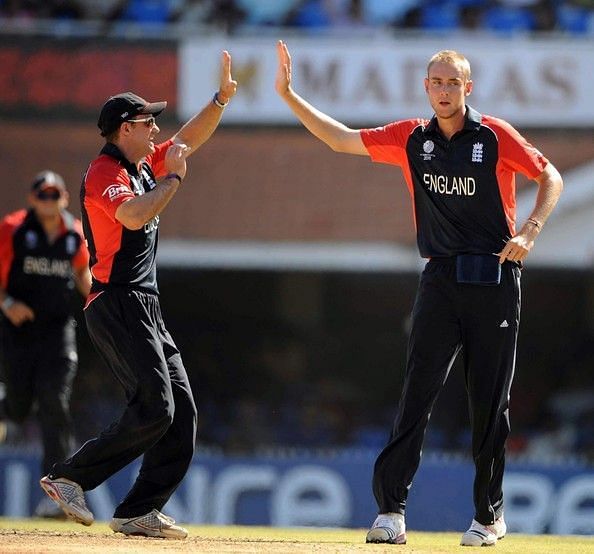 Image result for England vs South Africa, Chennai - 2011 World Cup Stuart Broad