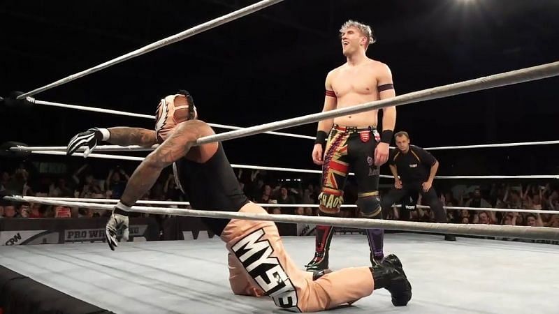 Will Ospreay in action against Rey Mysterio