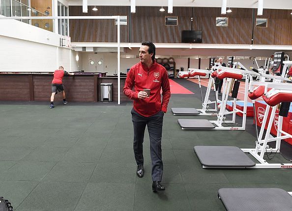 New Arsenal Head Coach Unai Emery at the Arsenal Training Ground