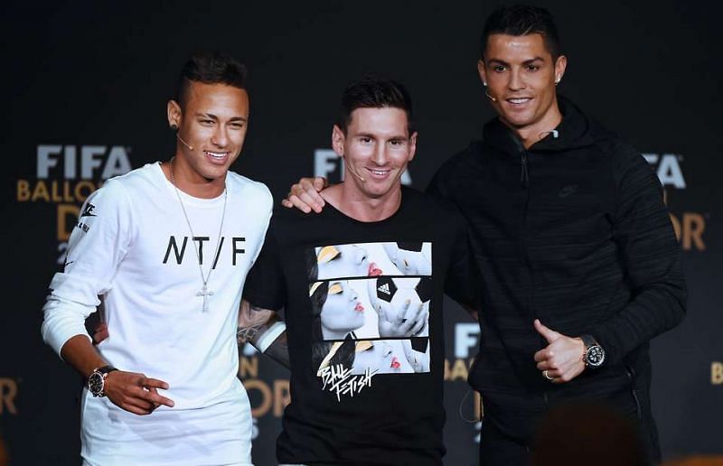 neymar and messi and ronaldo