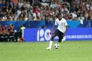 Ousmane Dembelè of France in action during the the...