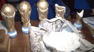 Reports: 1.5kgs of drugs found hidden inside World Cup trophy replicas
