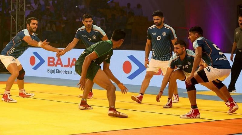 Muhammad Nadeem was the lead raider on the mat for the Pakistan side and managed to keep the Kenyan defenders on their toes 