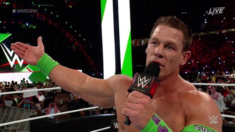 John Cena was last seen at the Greatest Royal Rumble pay-per-view
