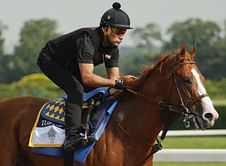 Justify bidding for rare Triple Crown sweep in Belmont