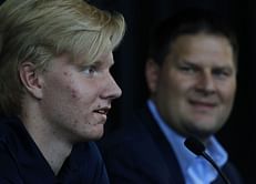 No. 1 pick Dahlin hits the ice upon arriving in Buffalo