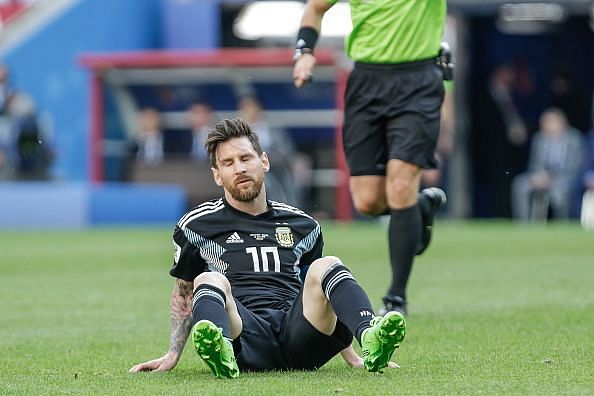 Messi during match between Argentina and Iceland valid for...