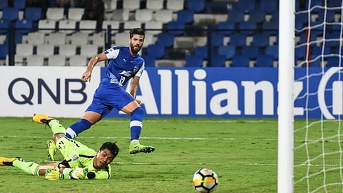 Daniel Segovia in action during the Indian Super League