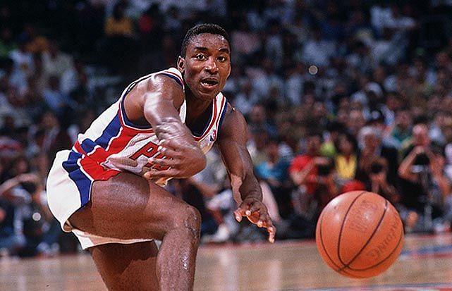 Isiah Thomas played for the Detroit Pistons his entire career.