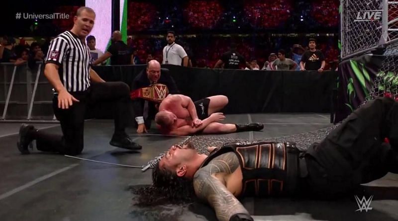 Brock Lesnar vs. Roman Reigns steel cage