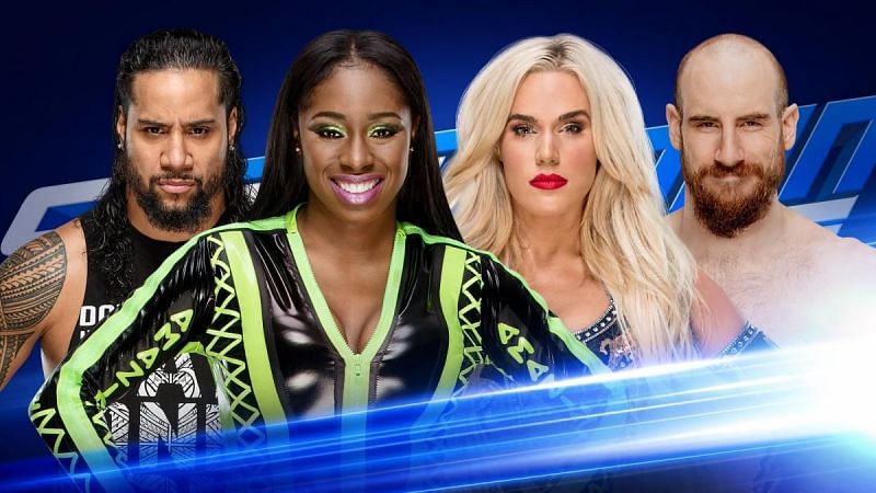 Aiden English and Lana will face Jimmy Uso and Naomi at SmackDown Live