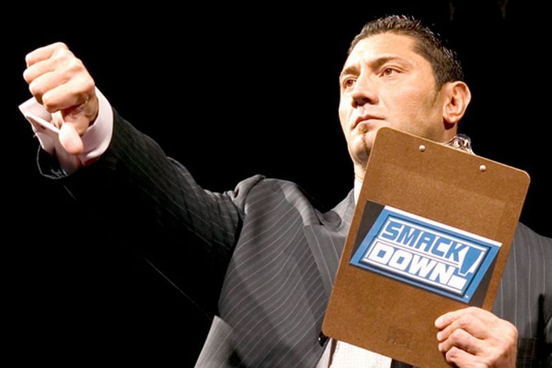 Batista&#039;s thumbs down become one of the most memorable moments of his career 