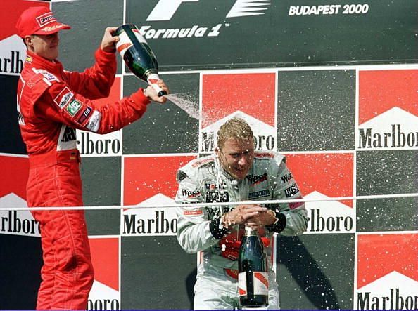 Mika Hakkinen and Michael Schumacher