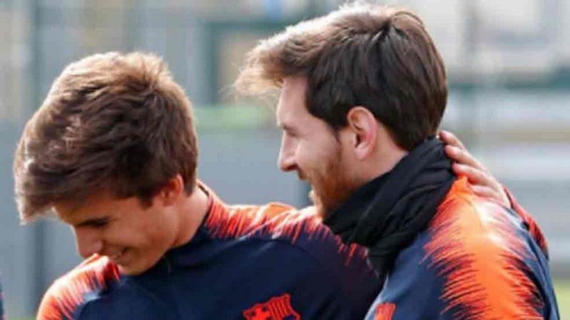 Happy to train with Leo Messi